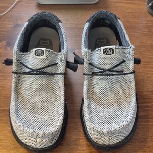 Hey Dude Black and White Casual Loafers